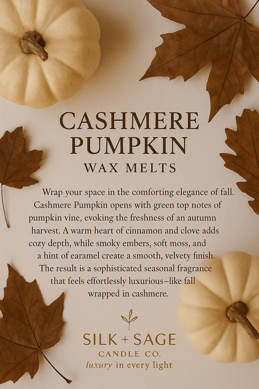 Cashmere Pumpkin Festive Wax Melts