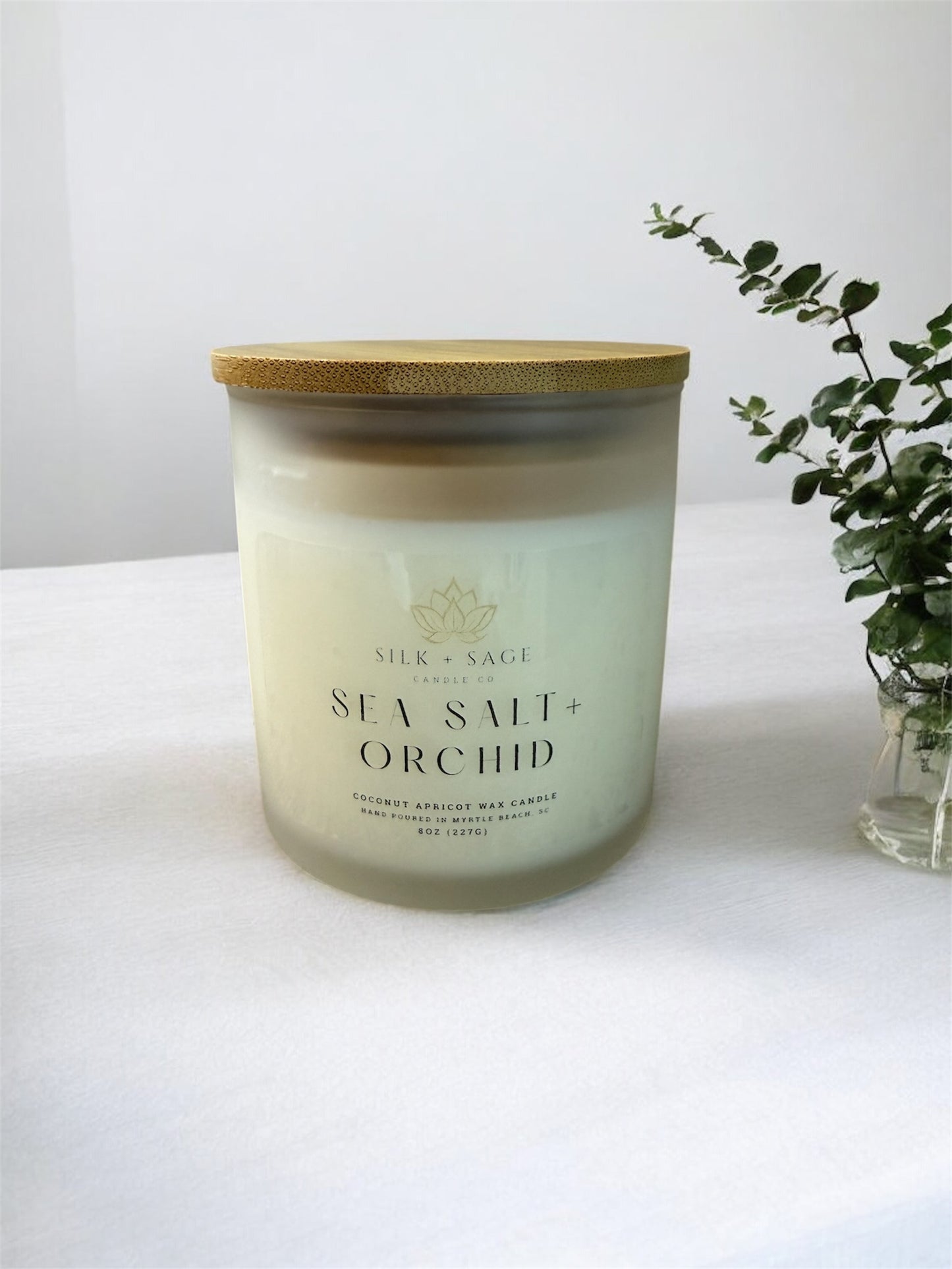 Sea Salt + Orchid 8oz Candle