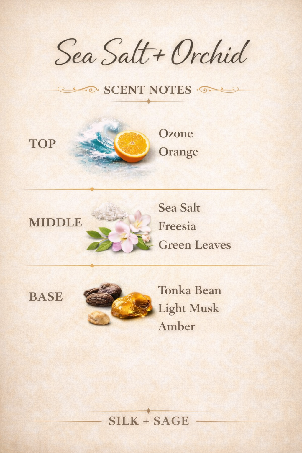 Sea Salt + Orchid Candle
