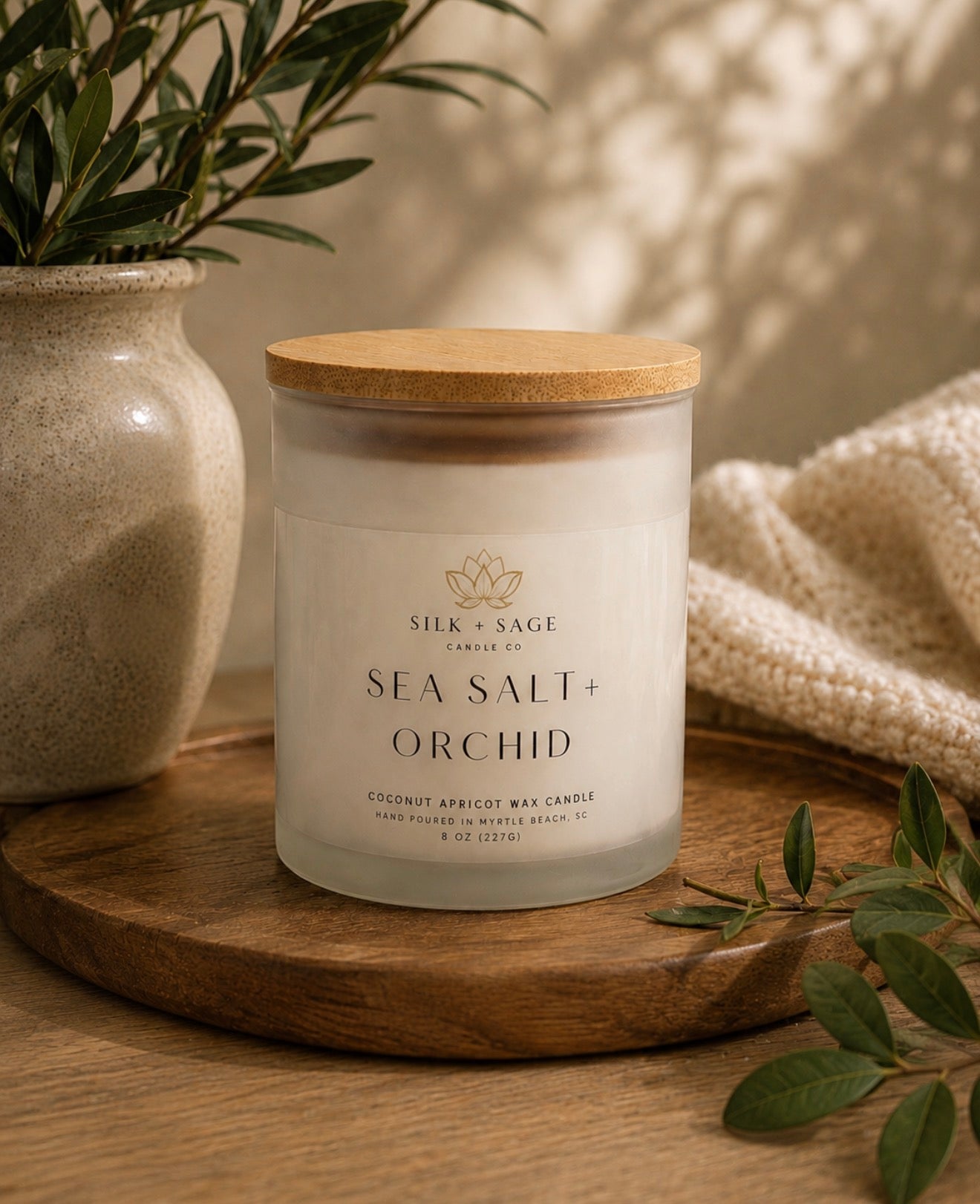 Sea Salt + Orchid Candle