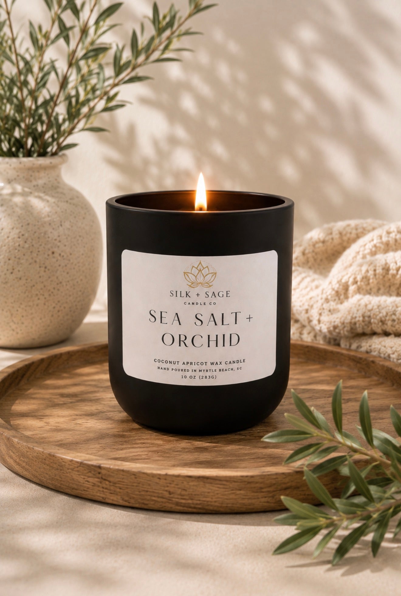 Sea Salt + Orchid Candle