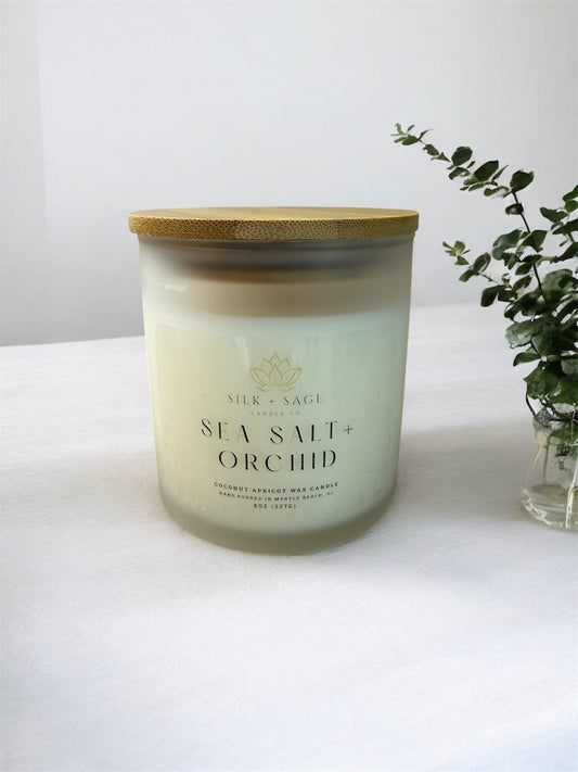 Sea Salt + Orchid 8oz Candle
