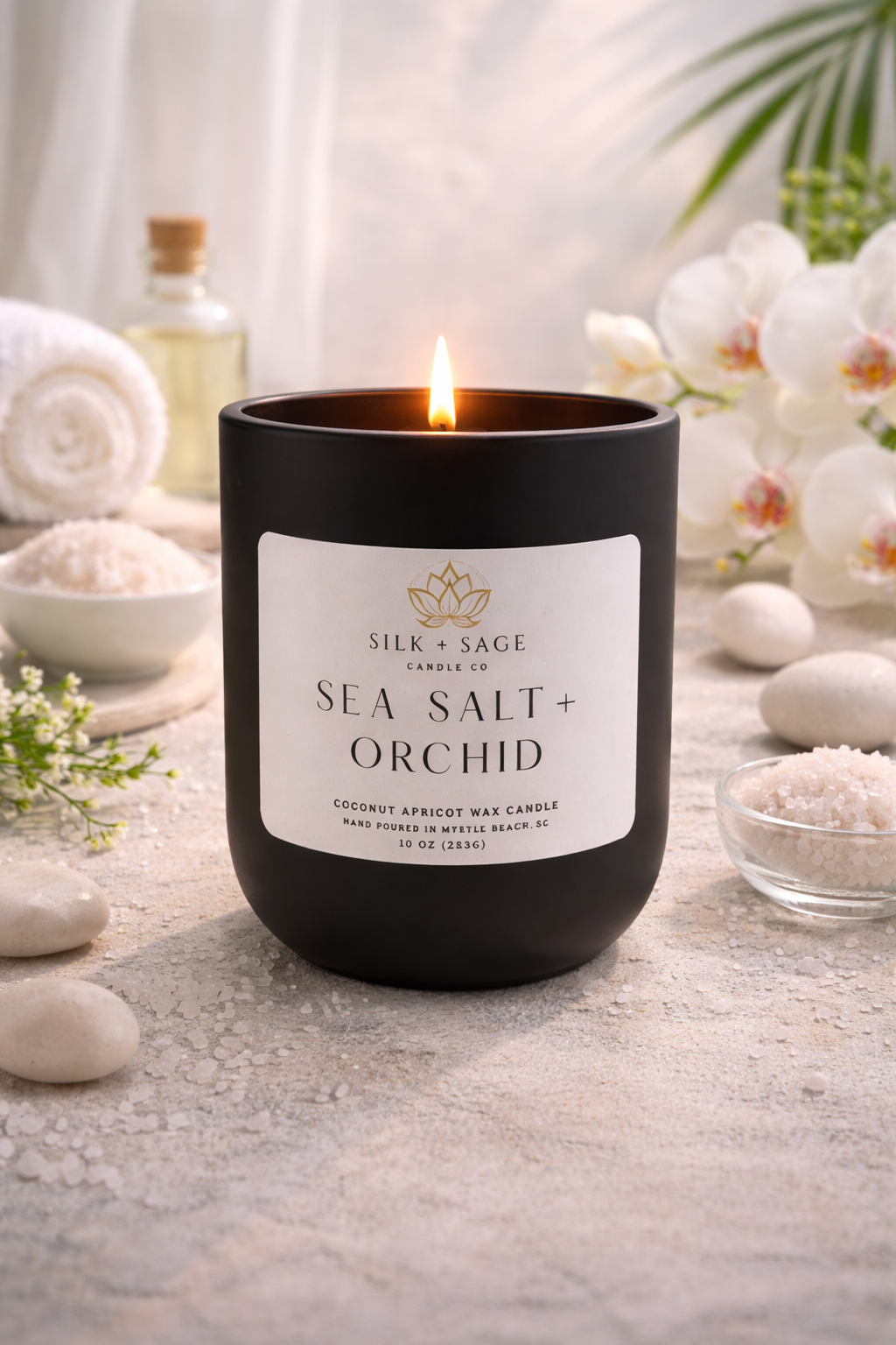 Sea Salt + Orchid Candle