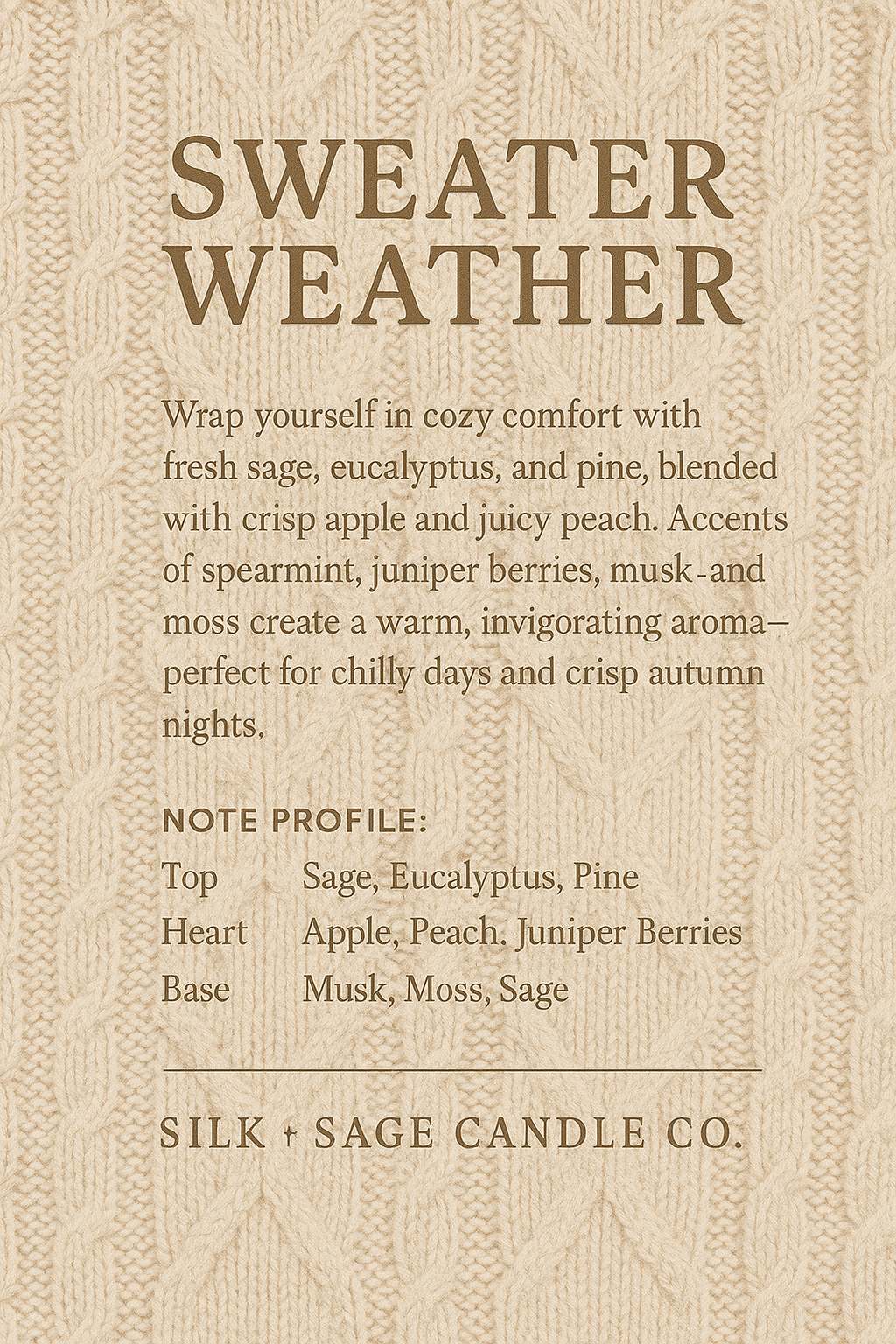 Sweater Weather Wax Melt